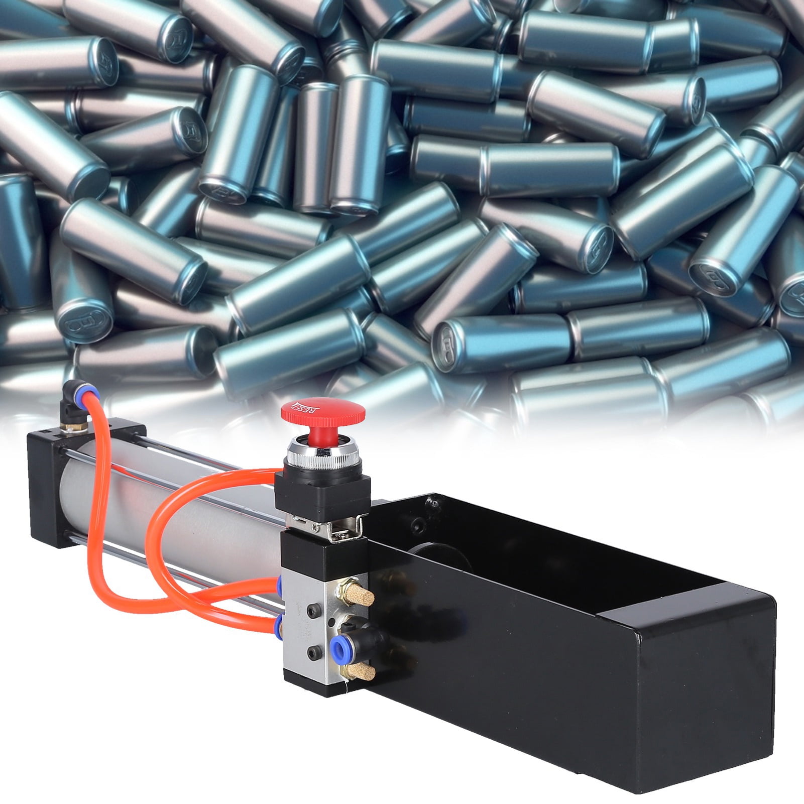 Ymiko Pneumatic Can Crusher Cylinder Push Valve Cans Crushers Eco Friendly Recycling Tool