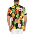thumbnail image 2 of LA LEELA Men's Hawaiian Shirts Short Sleeve Button Down Shirt Men's Party Shirts Casual Holiday Summer Tropical Island Shirts for Men Funny XL Pineapple, Multicoloured For Dad, 2 of 6