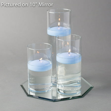 Eastland Octagon Mirror 10 And Cylinder Vase With 3 Light Blue Eastland Octagon Mirror 10 And Cylinder Vase With 3 Light Blue Floating Candle Set Of 4 Com