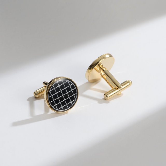 Gemelos de cobre con parche retro, gemelos cromados chapados en oro, accesorios formales para camisas de negocios para hombres