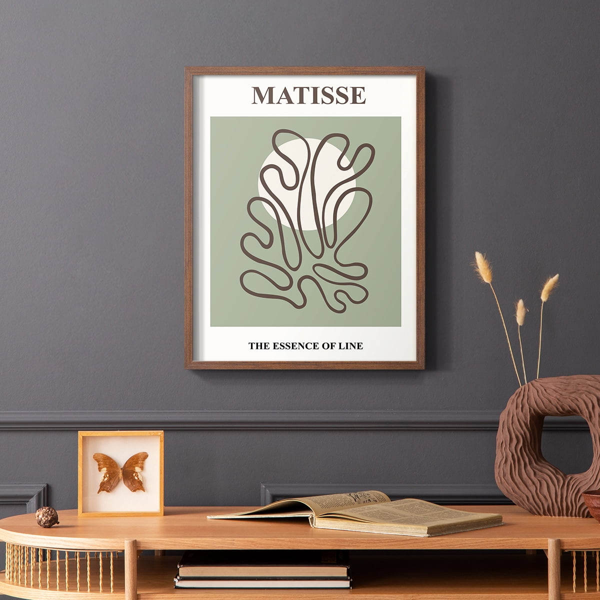 Matisse CXIII Framed Print in Brown Solid Wood 16 x 20 Framed Print