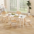 thumbnail image 2 of INFANS Ensemble Table et Chaises pour Enfants, Bureau pour Tout-Petits à Hauteur Réglable et 4 Chaises avec Plateau Anti-Graffiti et Pattes Antidérapantes, Grande Table d'Art Multi-Activités 47 Pouces L x 23.5 Pouces L pour Garderie, Classe, Maison, 2 of 8