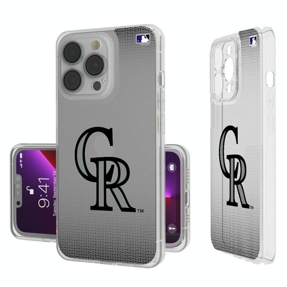 Colorado Rockies Linen Logo iPhone Clear Case