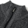 thumbnail image 3 of APEXFWDT Men's Big & Tall Fleece-Lined Sweater Vest Zip-Up Crewneck Sleeveless Casual Coat Warm Outerwear for Fall/Winter,L,Dark Gray, 3 of 9