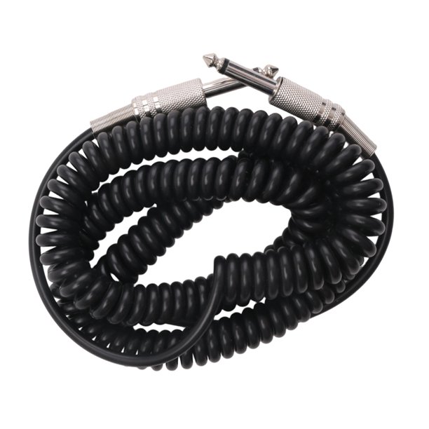 Cable de Resorte para Guitarra 6.35 / 6.5 Audio Bajo ProteccióN 5M Conectar el Sonido la EléCtrica