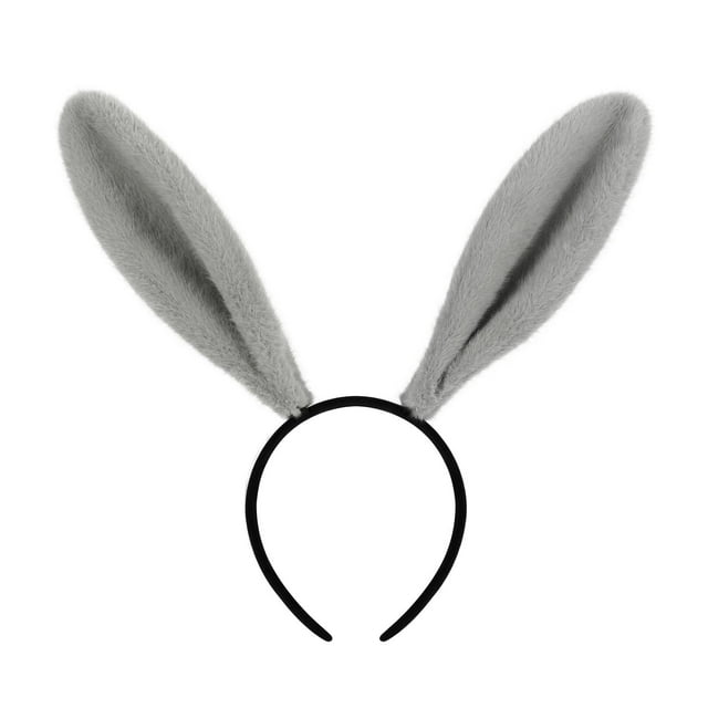 Diadema con orejas de conejo Salvador Sombreros Gris para disfraz de Cosplay para mujeres y niñas