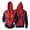 Vermilion, variant on Spider Cosplay Hoodie Superhero Costume Jacket Full Zip Sweatshirt Web Print Streetwear for Halloween Theme Events