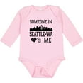 thumbnail image 3 of Inktastic Seattle Washington Someone Loves Me Skyline Boys or Girls Long Sleeve Baby Bodysuit, 3 of 5