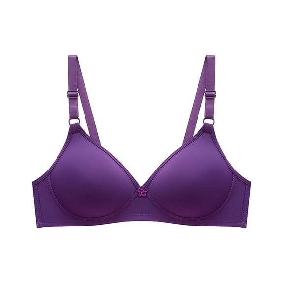 Ersazi Racerback Sports Bras for Women Women's Comfort Ribbed Bra Thin Underwear Purple Women's Fashion Bras Underwear M