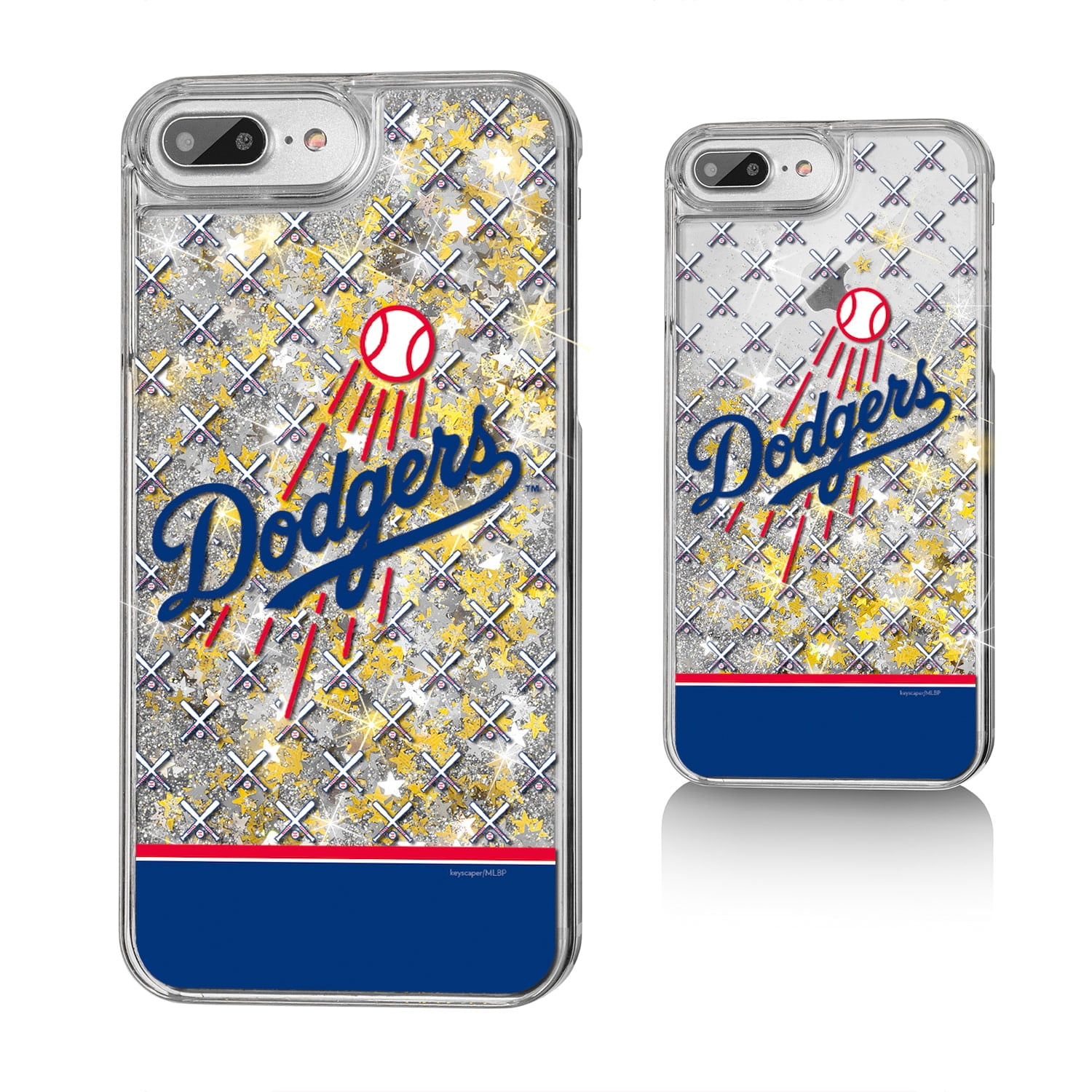 het spoor Aan de overkant vlotter Los Angeles Dodgers iPhone 6 Plus/6s Plus/7 Plus/8 Plus Stripe Gold Glitter  Case - Walmart.com - Walmart.com
