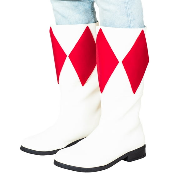 Super Hero Mighty Power Interchangeable Colored Patches Halloween Costume Cosplay Boots