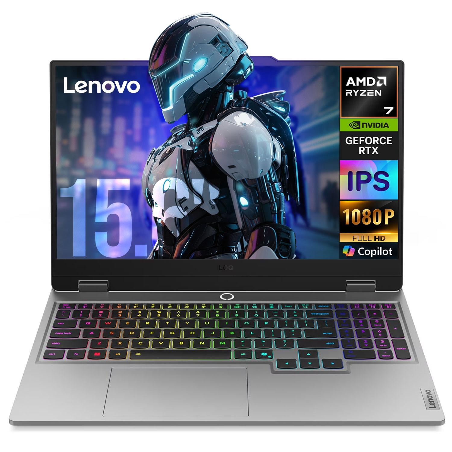 Laptop IA PC Gamer LENOVO LOQ 15AHP10 Nvidia RTX 5060 8GB Ryzen 7 250 NPU 16 TOPS 16GB 512GB Pantalla 15.6" IPS Teclado Español