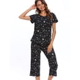 thumbnail image 3 of Ensembles de Pyjama pour Femmes, Hauts de Nuit avec Pantalons Capri, 3 of 7