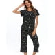 Hauts de Nuit pour Femmes avec Pantalons Capri Pyjama Sets – image 3 sur 7