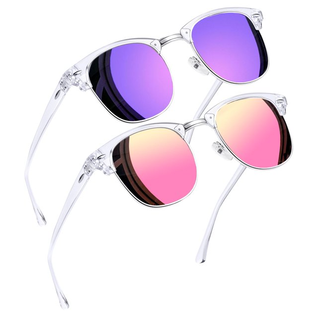 Gafas de Sol Joopin Semi-aleación Polarizadas UV400 Montura Transparente