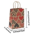 thumbnail image 2 of 12pcs Valentines Day Kraft Paper Bags Goodie Bags with Handle for for Kids Valentine's Day, Valentines Heart pattern Gift Bags, 2 of 6
