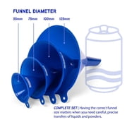 Terbold Plastic Funnel Set, 4 Size Set (mini, small, medium, large)