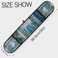 thumbnail image 3 of Yayeee Double Oven Mitt Kitchen Heat Resistant Baking 35" x7" Quilted Glove, Blue Sea, 3 of 6