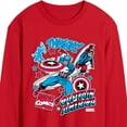 thumbnail image 2 of Marvel Captain America - Comic Book Stickers - Men's Long Sleeve Graphic Tee, 2 of 4