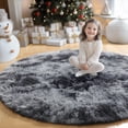thumbnail image 5 of Shag Area Rugs for Living Room 8'(Round), Soft and Fluffy Shaggy Carpet for Pets, Machine Washable Floor Rugs for Living room, 5 of 9