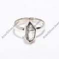 thumbnail image 4 of Herkimer Diamond Raw Crystal Gemstone 925 Sterling Silver Ring for Women, 4 of 5