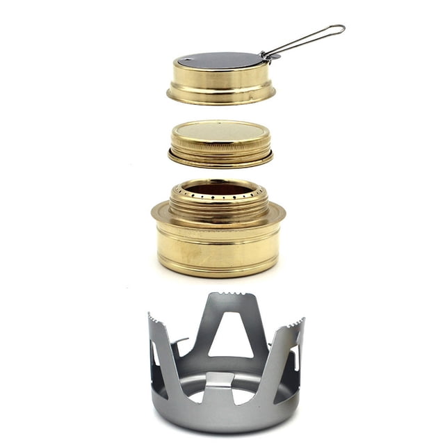 Réchauds à Alcool Portables Mini Ultra-Légers en Alliage de Cuivre pour Camping en Plein Air Randonnée