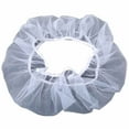 thumbnail image 4 of pitrice Birdcage Cover Mesh Elastic Opening Airy Seed Catcher Skirt Soft Ventilated Washable Reusable Netting Guard Protector White L, 4 of 9