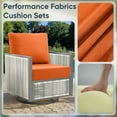 thumbnail image 6 of PARKWELL Outdoor Deep Seat Cushion Set, 24 x 24, Water Repellent, Fade Resistant, 6" Thicken Deep Seat Bottom and Back Cushion for Chair, Sofa, and Couch, Orange (4-Piece), 6 of 8