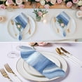 thumbnail image 3 of Navy Blue Grey Cloth Napkins, Abstract Art Oil Painting Blue Ombre Washable and Reusable Dinner Napkins Set of 8, Table Napkin for Kitchen Party Birthday Wedding Hotel Housewarming 20"x20", 3 of 9