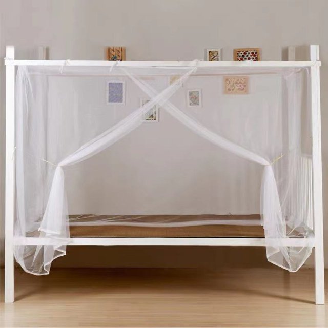 (35.4 * 76.8IN) Dormitorio Redes para el hogar Cama Cortinas Tela Cama Dosel Blackout Estudiantes Cortina Redes de sombreado Transpirable A prueba de polvo Cama individual (Blanco