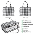 thumbnail image 2 of Large Capacity Tote Bag,Black White and Gray Checkerboard Pattern Handbag Fashion Luxury Tote Bag,15.7"x13"x 5.1" Inches,Laptop Compatible, 2 of 6