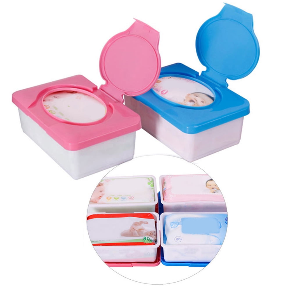 Limei Wipes Dispenser, Wipe Holder with Buckle Lid for Baby & Adult, Refillable Wipe Container