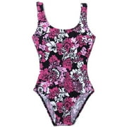 Women's Plus Print Rib Tank Swimsuit
