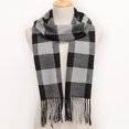 thumbnail image 1 of Bufanda de cachemir para hombre y mujer, chal largo de celosía con borlas de colores, ideal para otoño e invierno, gran oferta Fivean unisex, 1 of 2