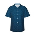thumbnail image 1 of Balery Dark Blue Camisas hawaianas de manga corta para hombre, camisas playeras de corte holgado, camisas de vacaciones con botones,Medium, 1 of 7