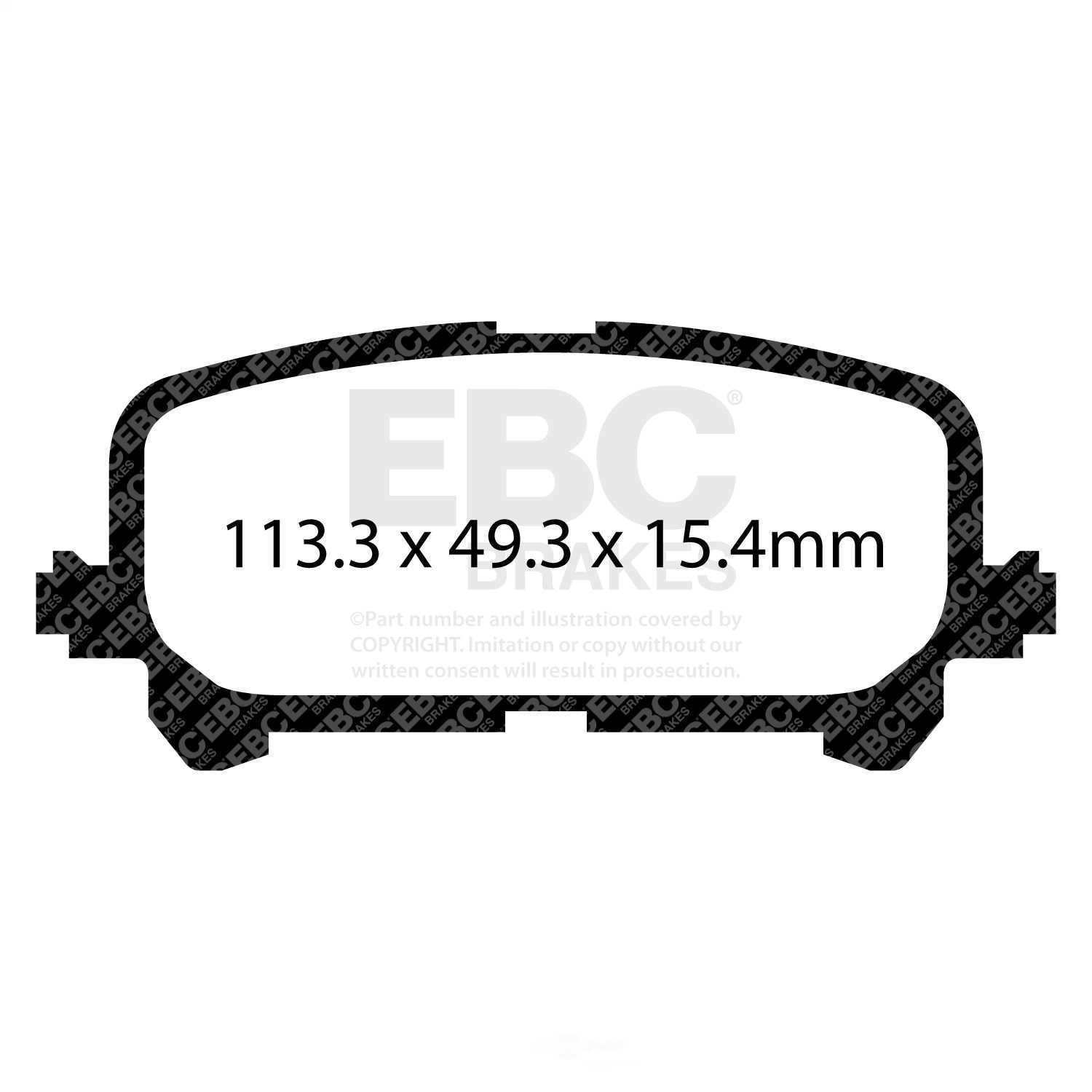 EBC Brakes Greenstuff 6000 Series Heavy Duty 4x4/SUV/Light Truck Brake Pad Set Fits select: 2014-2017 ACURA MDX
