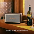 thumbnail image 5 of Lonzuer Retro Madera Portátil Inalámbrico 10000mAh Batería 80W Loud Bass Subwoofer TWS Altavoz Bluetooth con Entrada AUX, Ranura para Tarjeta SD, Puerto USB para Fiesta al Aire Libre (Marrón), 5 of 5