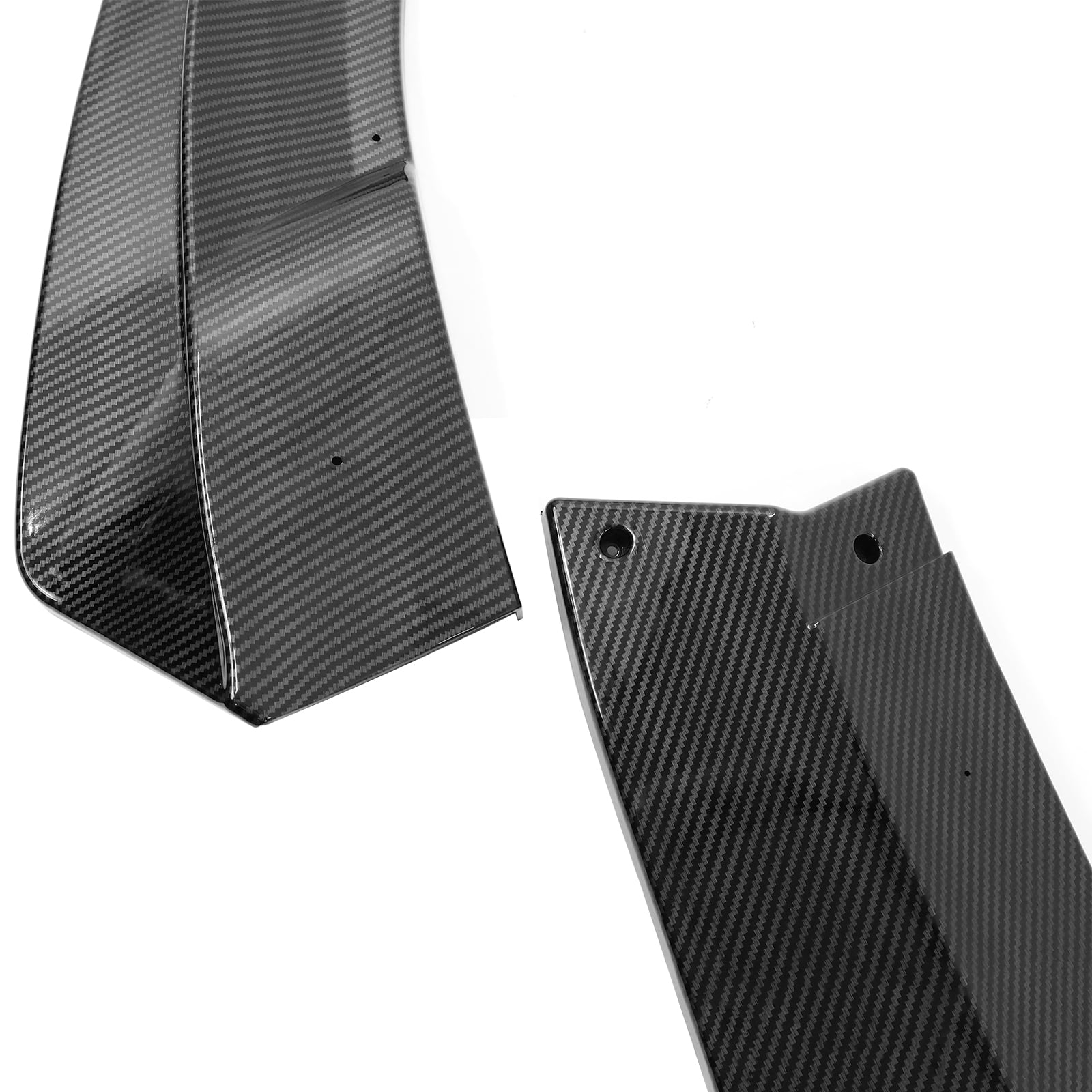Ikon Motorsports 3PCS Front Bumper Lip Spoiler for 2020-2025 Tesla Y, IKON Style, PP Carbon Fiber Print