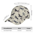 thumbnail image 2 of Fuzoiu Horse Print Adjustable Baseball Cap for Men and Women, Unisex Sports Hat, Sun Protection Hat for Running Workouts and Outdoor Activities All Seasons, 2 of 6