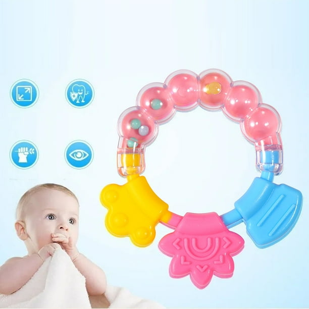 Juguetes para la dentición del bebé, sonajero para bebé, mordedor