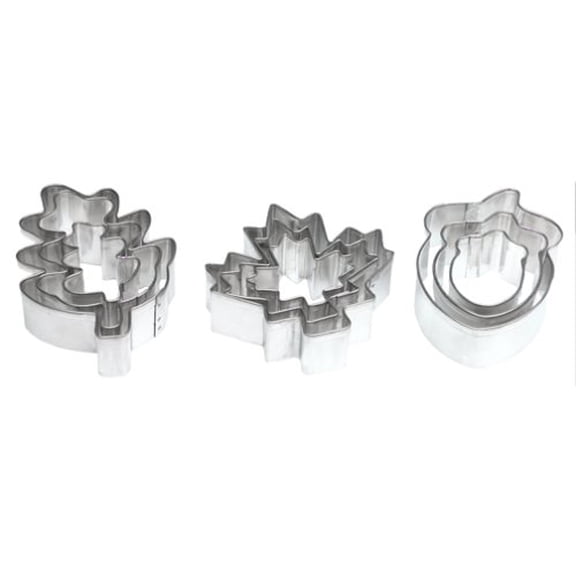 Wilton Leaves and Acorns 9-Piece Aluminum Cookie Cutter Set - NEW