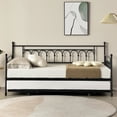 thumbnail image 5 of Fulljojor Twin Steel Metal Daybed With Pop-Up Trundle,No Box Spring Needed, 5 of 5