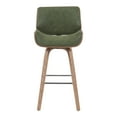 thumbnail image 3 of Armen Living Swivel Bar Stool with White Wash Finished Wood and Vintage Green Upholstery, 3 of 5