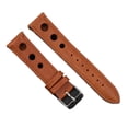 thumbnail image 1 of ZWP Genuine Leather Watchband 18mm 20mm 22mm 24mm Brown Coffee Black Racing Strap Handmade Stitching Quick Release Watch Band, 1 of 2
