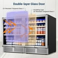 thumbnail image 5 of Tittla Beverage Refrigerator,300 Can 48"Beverage Fridge Freestanding/Built-in Reversible Door Hinge Beverage Cooler(2 Pcs), 5 of 10