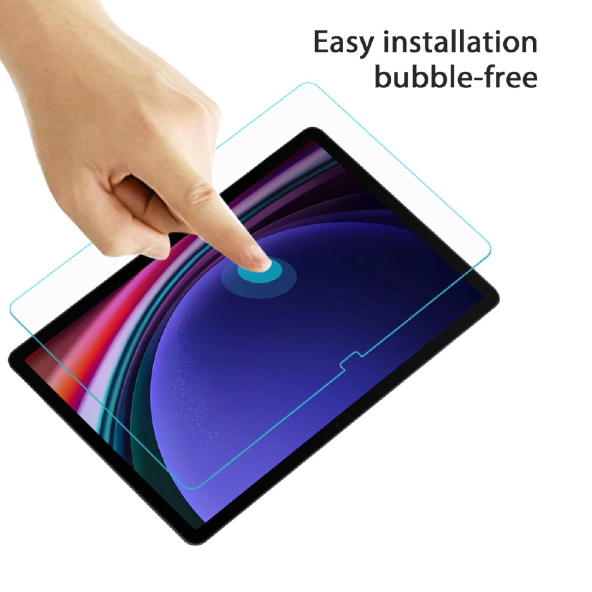 Rugged Case with Kickstand & Tempered Glass Protector for Samsung Galaxy Tab S9/S10+ 12.4" – Shockproof Cover + Screen Guard Combo, Black