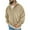 Khaki, variant on AherBiu Sweatshirts For Men Zip Up Pullovers Fleece Stand Collar Fashion Solid Color Casual Loose Sweatshirt