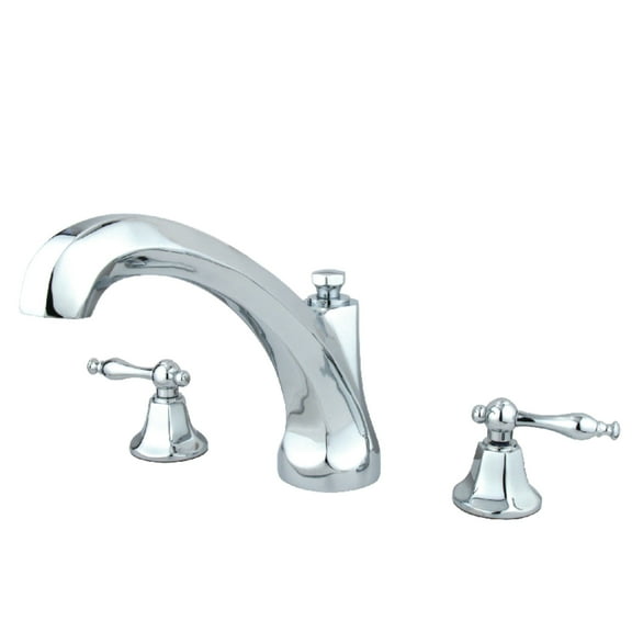 Kingston Brass KS4321NL Metropolitan Two-Handle Deck Mount Roman Tub Faucet, Polished Chrome