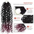 thumbnail image 2 of 1Pack Twist Locs Crochet Hair 20 inch Curly Rolls Twist Braids Wig Braids Hair With Curly Hair in Middle and Ends faux locs Synthetic Hair Extension Ponytail Brading Hair, 2 of 7