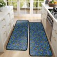 thumbnail image 4 of Kitchen Rugs Sets Of 2,Blue Christmas Holly and Candy Cane Pattern Anti Fatigue Kitchen Mat Rugs Non Slip Washable,Decorative Kitchen Floor Mats for Kitchen,Sink,Laundry,17"x47"+17"x47", 4 of 5